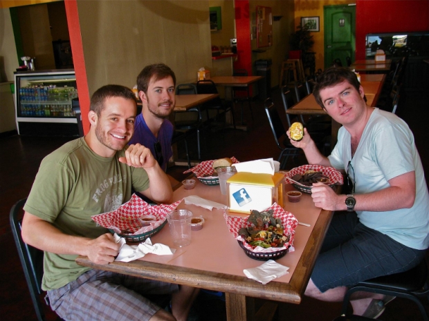 Lunch with Dutton at Food For Thought, reflecting on a fun weekend