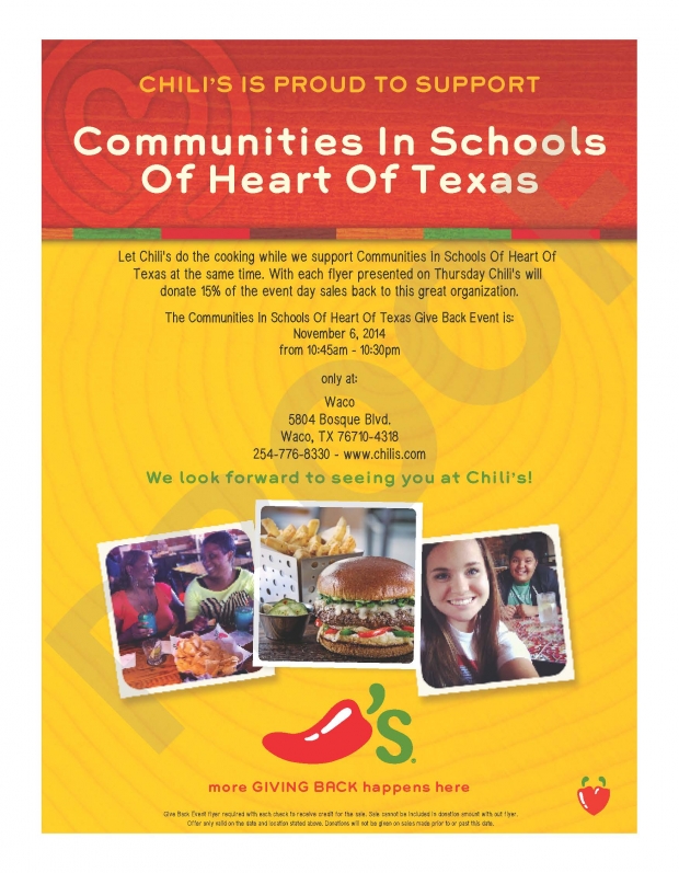 Dine at Chili&#039;s and help area kids in need